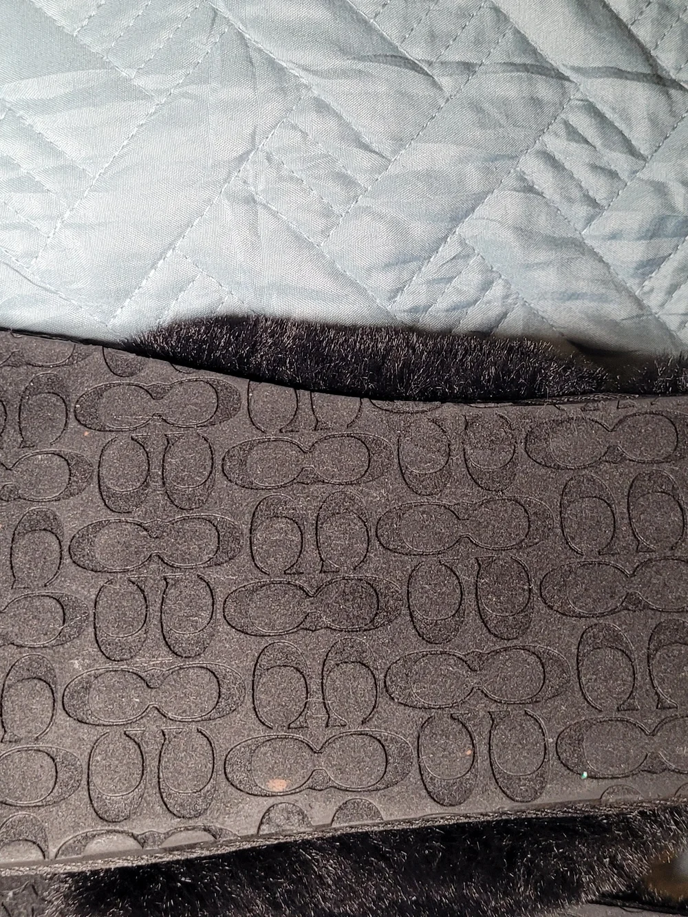 Coach Black Faux-Fur Wrap